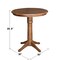 International Concepts Round 30 in Round Top Pedestal Table, 35.9 in Height, Distressed Oak, 30 in W, 30 in L, 35.9 in H K42-30RT-27B-6B - alternate 2